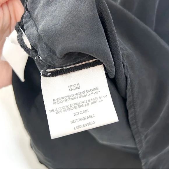 BCBGMaxazria Womens Dark Grey High Low Hem Sleeveless Silk Tunic Top XS - Picture 6 of 7